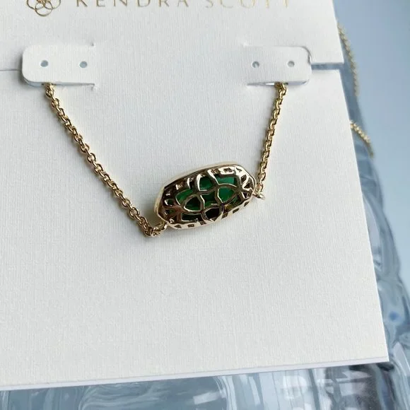 Kendra Scott Elisa Emerald Cat's Eye Gold - Picture 3 of 4